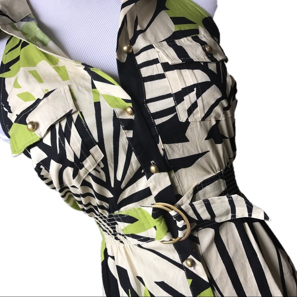 Rampage safari Halter button down top - Picture 3 of 5